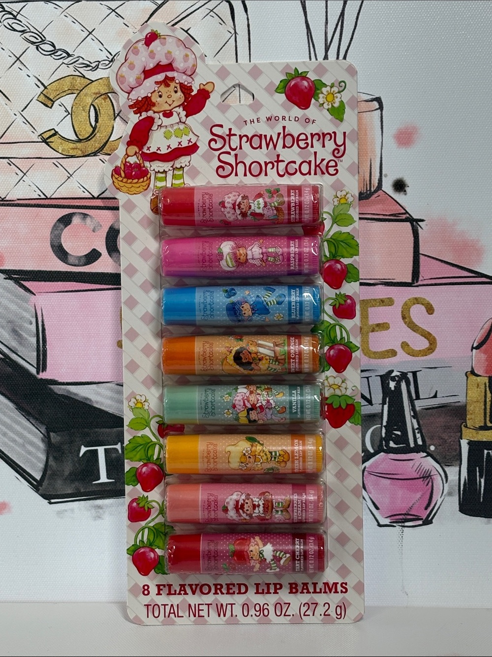 Strawberry Shortcake 8-Pack Flavored Lip Balm - Assorted Colors and Flavors